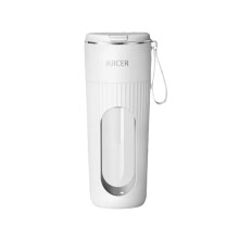 Juicer Cup, Wireless Charging, Small Portable Juicer Cup, Multifunctional Fully Automatic Household Fruit Mixer, White