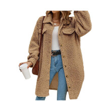 Damen-Teddy-Fleecemantel – Plüschiger, übergroßer, langer Cardigan, kuschelige Winterjacke für einen