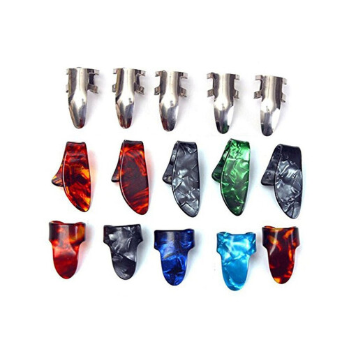 30pcs Thumb and Finger Picks, Metal + Plastic 1