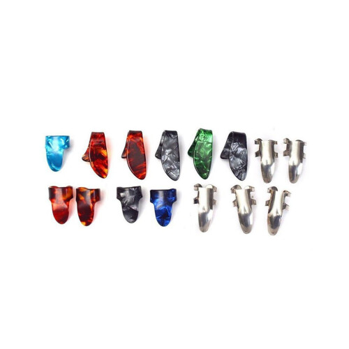 30pcs Thumb and Finger Picks, Metal + Plastic 2