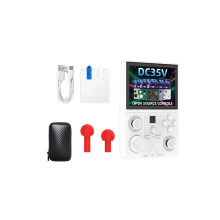 DC35V Retro Handheld Game Console, 128 GB, 3.5-inch IPS Screen, Portable Pocket Video Player, Supports Over 30 Emulators, White