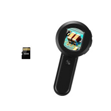 Digital Microscope 100X Coin Microscope with 2-inch Screen Magnifier with Light (White & UV), Windows Compatible