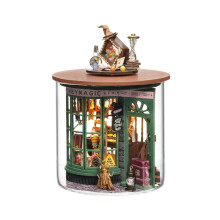 DIY-Bücherecke-Sets für Erwachsene – Puppenhaus aus Holz – 3D-Puzzle-Miniaturhaus-Set für Sammler, Zauberladen-DIY-Hütte