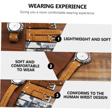 Braunes Lederarmband für Uhren, echtes Wildleder, Ersatzarmband für Uhren, praktisches Armband