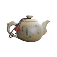 Exquisite Keramik-Teekanne, klassisch chinesisch, grobe Keramik, Teekannengriff, Keramik, Teekanne,
