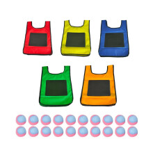 Eludeball-Spielset – 5-teiliges Set mit Eludeball-Tag-Klebewesten für Kinder und 20 Sport-Elude-Bällen