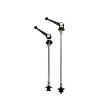 Bicycle skewers, 1 pair of ultralight titanium quick-release skewers for bicycle hubs for MTB and road bikes, black