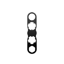 Bicycle pedal wrench tool for bicycle maintenance equipment, 4-hole design, pedal assembly tool