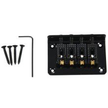 Hardtail-4-Saiten-E-Bass-Ukulelen-Steg, 4-Saiten-Gitarren-Saiten-Steg, Schwarz