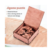 Herzförmiges Puzzle zum Valentinstag, „20 Gründe, warum ich dich liebe“, Holzpuzzle als Geschenk, herzförmiges