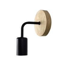 Trävägglampa, vintage vägglampa, vägglampa, E27 sänglampa, retrolampa, industriell inredning, matsal,