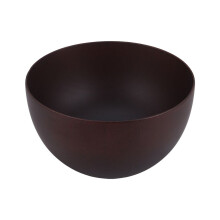 Japanische Holzschalen für Salat, Nudeln, Obst und Müsli. Set aus Holzschalen, rotbraun.