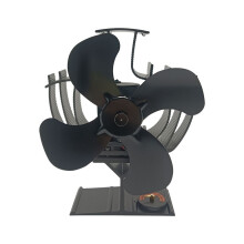 Wood stove fan, heat-powered 4-blade fireplace fan for wood/fireplace/wood burner, 60-degree fan with shaking heads
