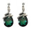 Retro Green Snake-like Dangle Earrings - 1 Pair 1