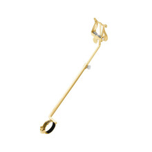 Instrumental flute, marching music clip, portable flute music clip, flute accessory, gold