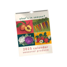 Kalender 2025, Saisonale Produkte, Obst und Gemüse, Wandkalender, Heimdekoration