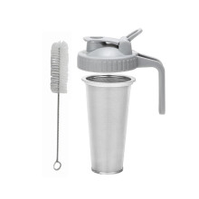 Kallbryggt kaffefilter med hälllock för 940 ml vidöppna konservburkar, nät i rostfritt stål i 304 med