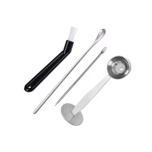Kaffeelöffel-Set, Kaffeestampferlöffel, Rührlöffel, Kaffeekunststift, doppelköpfiger Kaffeestampfer-Schaufel-Set