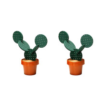 Kaktus-Untersetzer-Set für Getränke, 12-teilig, lustige Untersetzer, Kaktus-Geschenk mit Blumentopfhalter