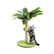 Kratzbaum für Kätzchen, niedliche grüne Blätter, Kratzbaum mit Sisalseil, Kratzbaum für drinnen, Kratzbaum