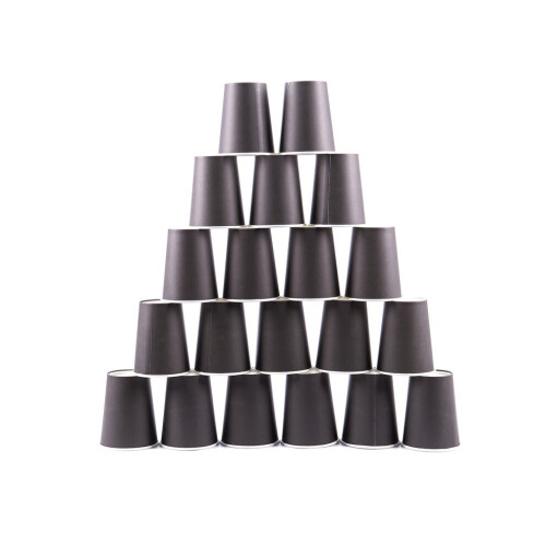 40 paper cups (9 oz) - solid color birthday party tableware catering (black) 2