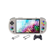 M22 Pro Retro Game Console, 64 GB, 5.0-inch IPS Display, RGB LED Joystick, Supports LINUX/Emelec 4.3 for PS1 Video Player B