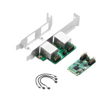 M.2 Dual-Port Gigabit-Ethernet-Karte, M-Key, B-Key, PCIe, 2, 1000 Mbit/s, 1 Gbit/s Netzwerkkarte, Realtek