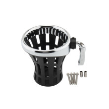 Motorrad-Lenkerzubehör: Universeller Becherhalter, Wasserkocher- und Getränkehalter, schwarz & silber