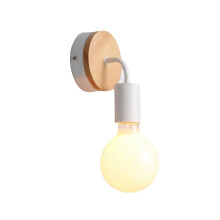 Nordisk postmodern liten vägglampa, enkel badrumshalllampa, nattvägglampa för sovrum, vit
