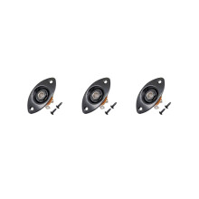 Ovale, versenkte Gitarrenbuchsenplatte 30 BK, ovale, versenkte Gitarrenbuchsenplatte und Sockel, schwarz,