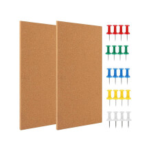 Cork bulletin board, small rectangular bulletin board for the wall, self-adhesive corkboard for office, school and home