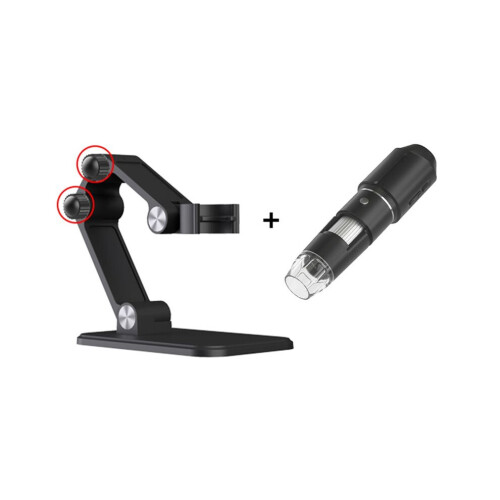50X-1600X HD WiFi Digital Microscope Electronic Microscopes for Mobile Repair Adjustable Stand 8LED for Android/iOS 2