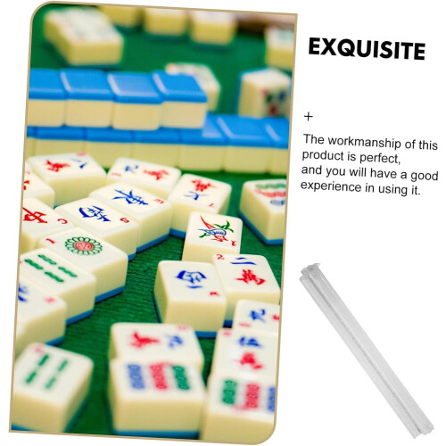 Mahjong Pusher e Rack reutilizável Mahjong Push Ruler 18 polegadas Organizador de azulejos plásticos para uso de mesa de viagem 2