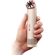 Light Pink Portable Handheld Mini Fan Bladeless Design 3000mAh Rechargeable BLDC Motor Personal Cooling Fan USB Rechargeable Portable Fan