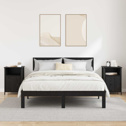 VidaXL vidaXL Bedside Cabinet 2 pcs Black Oak 40 x 42 x 60 cm Engineered Wood 1
