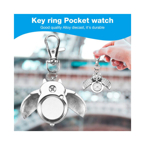 Double open owl keychain bag watch 1