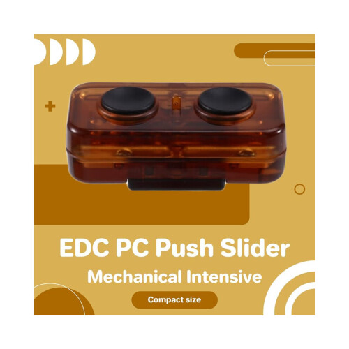 EDC PC Push Slider Mechanical Intensive EDC Decompression Toy Tool Yellow 1