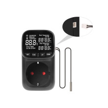 Digital temperature controller socket with timer for heating and cooling, suitable for refrigerators and aquaculture, 230V EU plug
