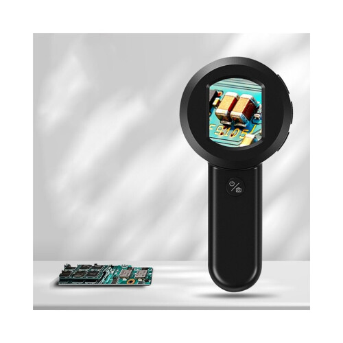 Digital Microscope 100X Coin Microscope with 2-inch Screen Magnifier with Light (White & UV), Windows 2