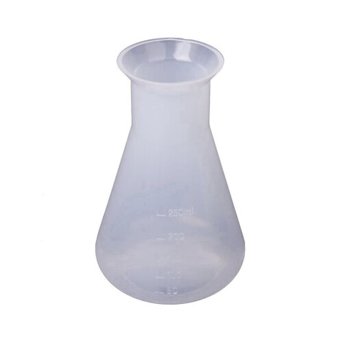 6X Transparent Plastic Laboratory Chemical Erlenmeyer Flasks Container Bottles - 250ml 1