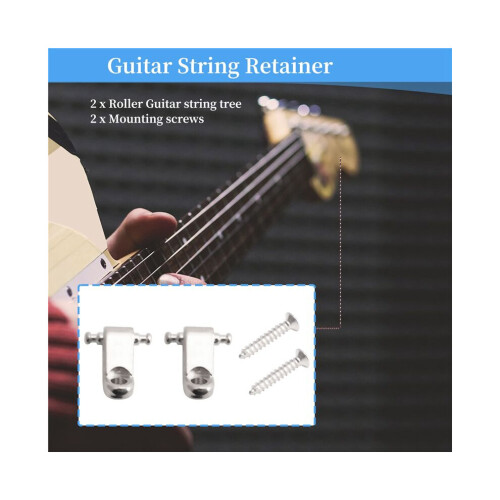 Ein Set aus 2 Saitenniederhaltern für E-Gitarren – Silber 2