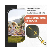 H68 Kabelloser Lautsprecher Super Outdoor Tragbares Kartenradio Kleiner Lautsprecher Grün