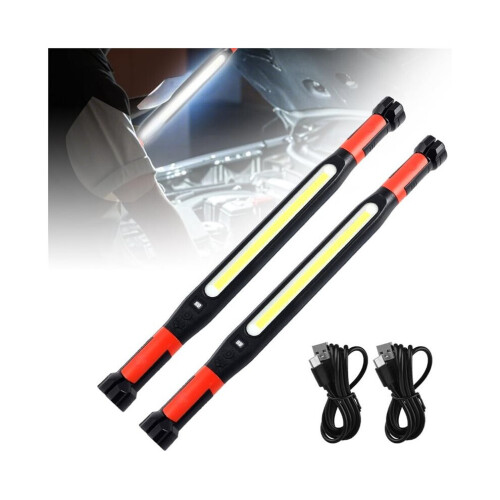 Magnetic work light, engine compartment work light, rechargeable LED work light for car repairs, 2-pack 1