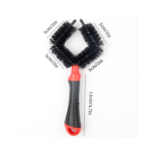 Bicycle brush, bicycle flywheel cleaning tool set, red 2