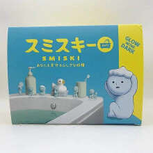 New Smiski Bath Series Mystery Cute Luminous Green Doll Action Figures Cartoon Desk Blind Box Model Gift Doll Toys
