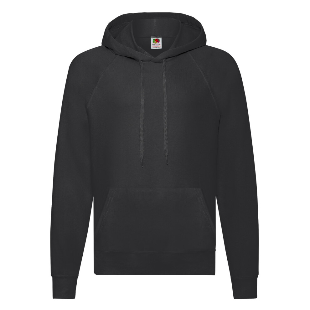 Fruit Of The Loom (S, Black) Unisex Adult Lightweight Hooded Sweatshirt