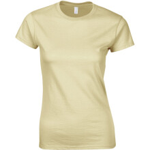(3XL, Sand) Gildan Ladies Soft Style Short Sleeve T-Shirt