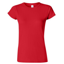 (3XL, Red) Gildan Ladies Soft Style Short Sleeve T-Shirt