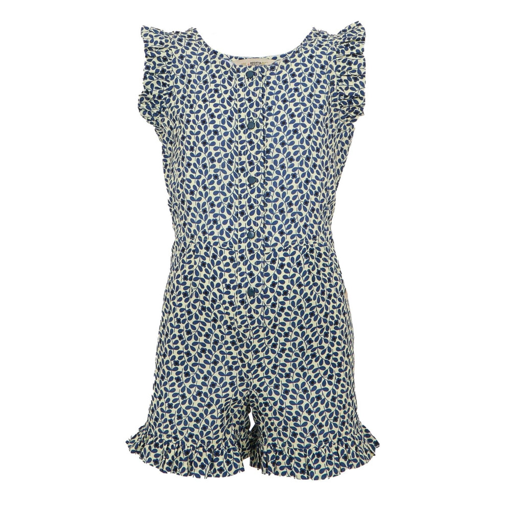 Regatta (5-6 Years, Blue) Girls Orla Kiely Jasmine Flower Playsuit