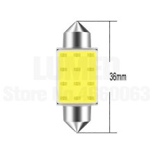 (36mm, White) 8pcs Festoon C5W COB LED Bulbs 31mm 36mm 39mm 41mm Car Interior Dome Lamp Reading Light Source Bulbs 12V